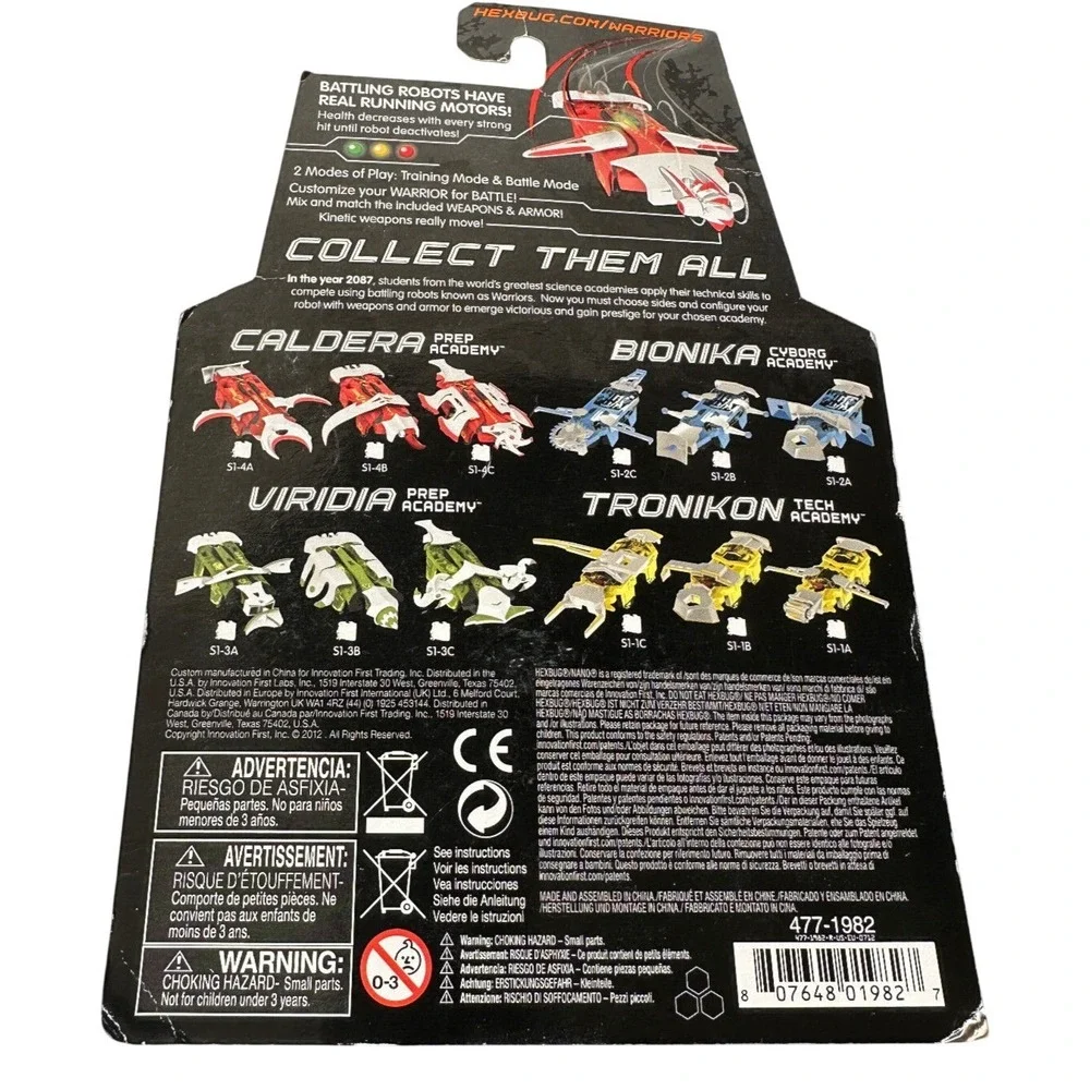 Hexbug Warriors Battling Robots Caldera Prep Academy Red Motorized Toy 477-1982